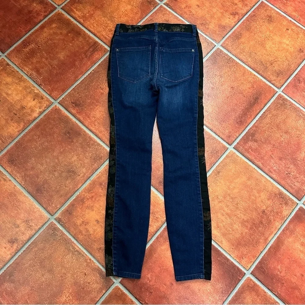 Anthropologie x Pilcro High-Rise Floral Contrast Skinny Jeans